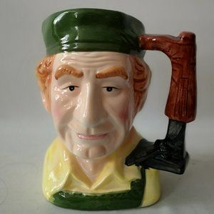 Vintage and Rare Red-headed Toby Mug with Boot Handle in Excellent Condition